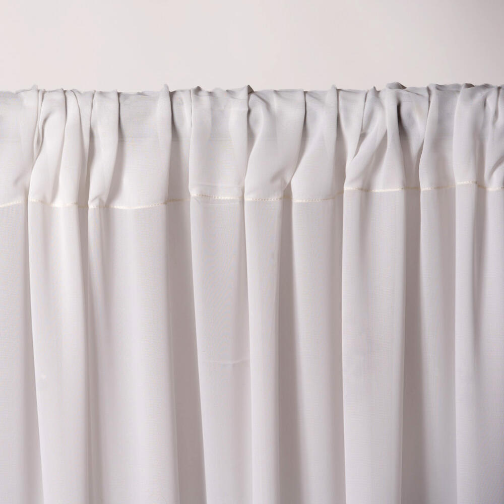 Structured Ivory Drape Ivory Organza - Ashley and Company